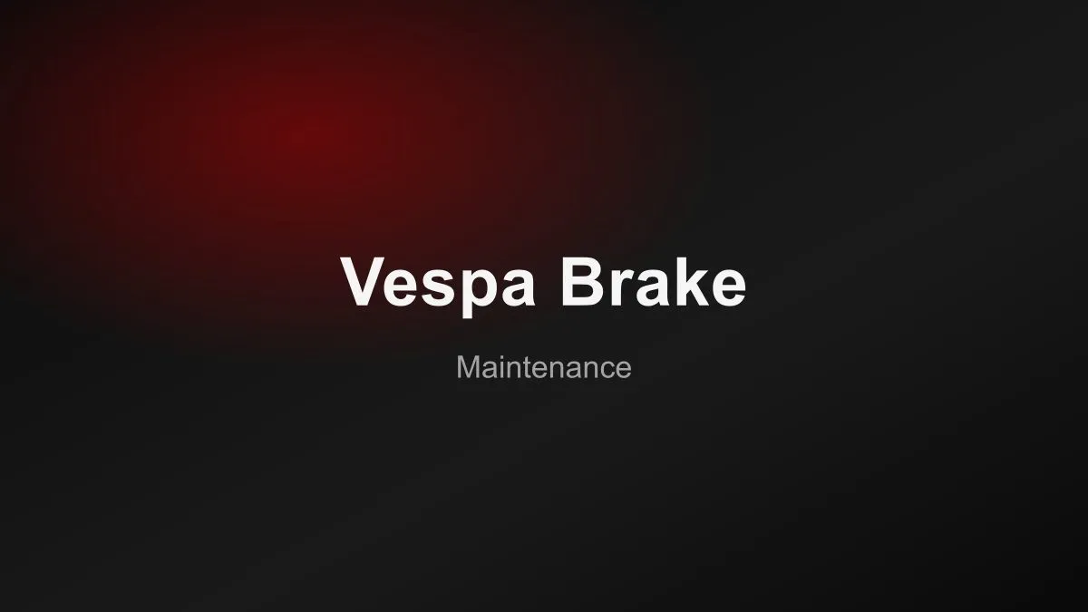 เปลี่ยนชามเบรก Vespa แล้วต่างไหม